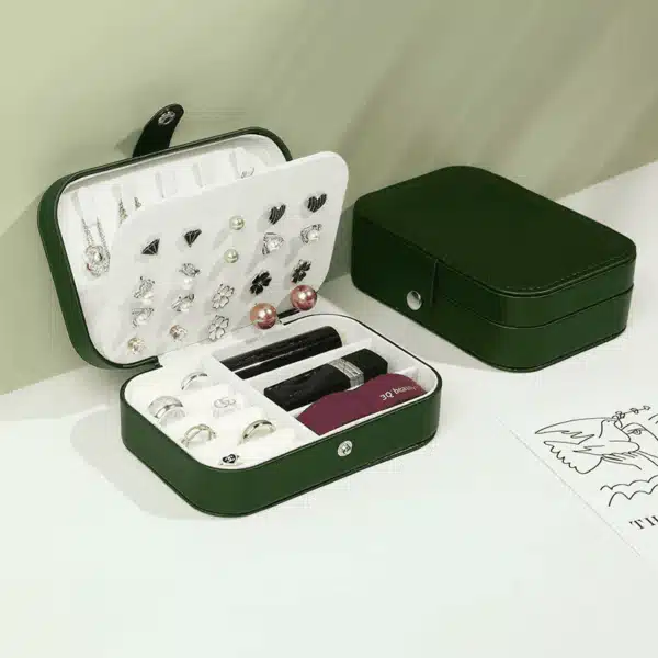 Boîte à bijoux de voyage en cuir