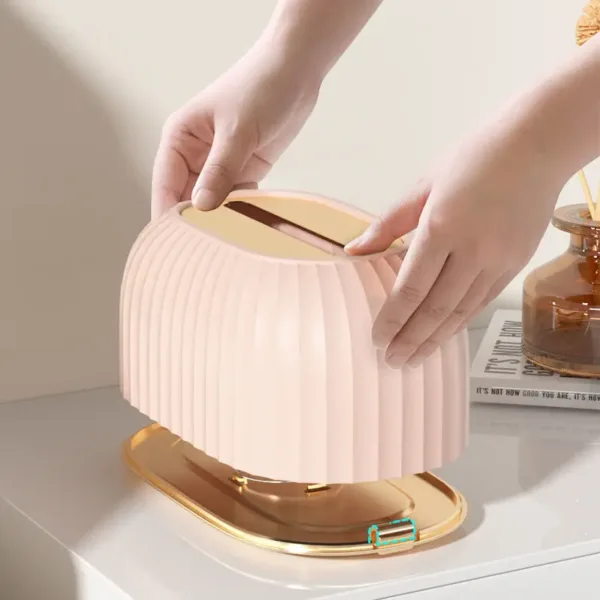 boîte à mouchoirs design moderne avec base dorée