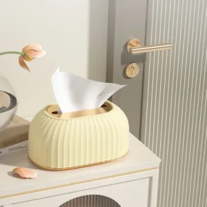 boîte à mouchoirs design moderne avec base dorée