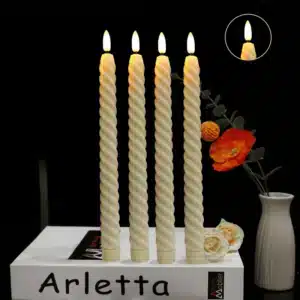 bougies LED torsadées décoratives sans flamme pour ambiance romantique à Casablanca