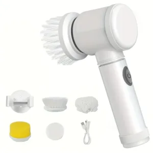 Brosse électrique de nettoyage multifonction avec accessoires et recharge USB