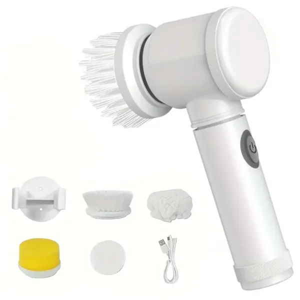 Brosse électrique de nettoyage multifonction avec accessoires et recharge USB