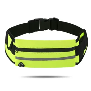 Ceinture de sport avec porte-bouteille, poches zippées et rangement téléphone pour running