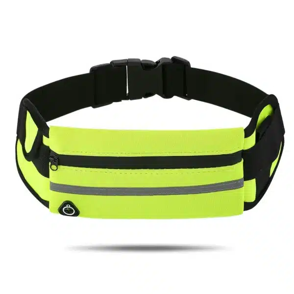 Ceinture de sport avec porte-bouteille, poches zippées et rangement téléphone pour running
