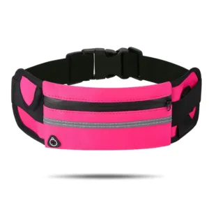 Ceinture de sport avec porte-bouteille, poches zippées et rangement téléphone pour running