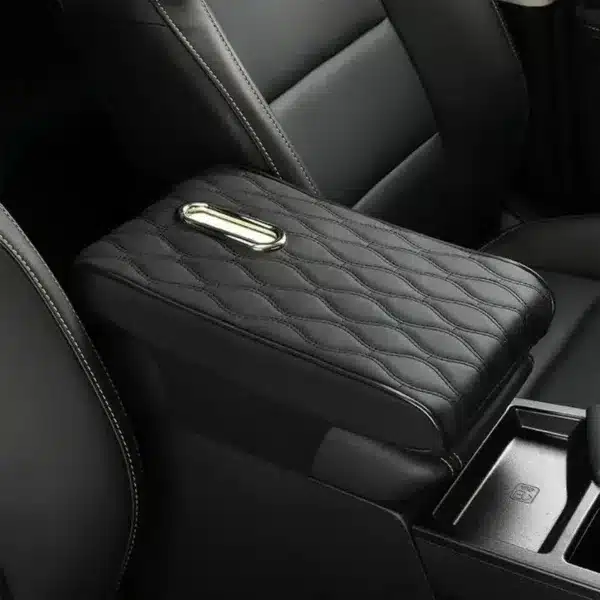 accoudoir voiture avec porte mouchoirs intégré et pochette latérale