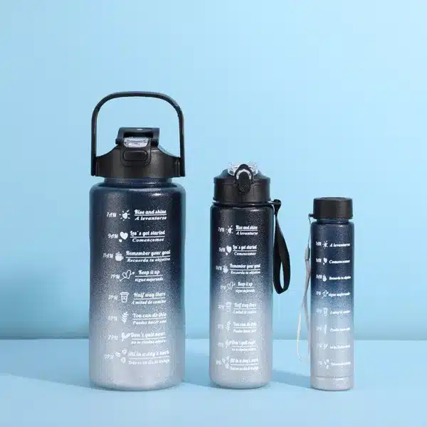 Gourde dégradée avec indicateur de motivation horaire – bouteille d'eau motivation Casablanca Maroc