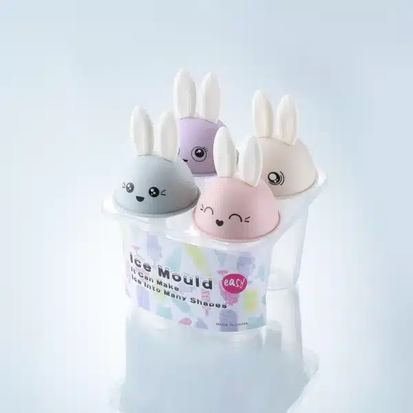 Moules à glace lapin réutilisables en silicone pour enfants