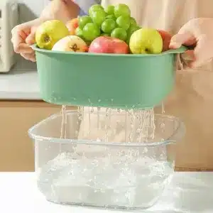 panier de drainage double couche pour égoutter fruits et légumes à Casablanca