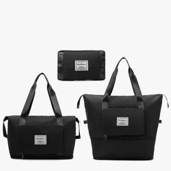 Sac de voyage pliable 3 en 1 femme imperméable couleur rose, bleu, noir, violet, gris – Maroc