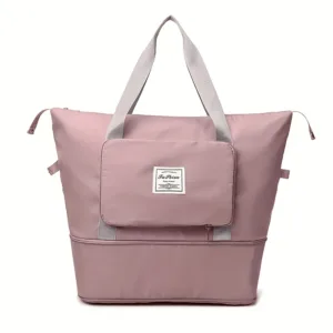 Sac de voyage pliable 3 en 1 femme imperméable couleur rose, bleu, noir, violet, gris – Maroc