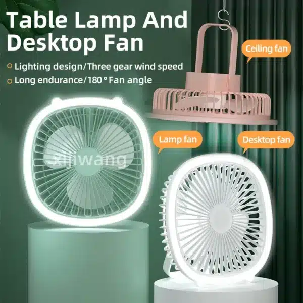 ventilateur de bureau avec lumière LED intégré à Casablanca
