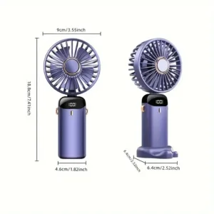 Ventilateur portable rechargeable avec diffuseur d’arômes, écran LED et plusieurs coloris – Casablanca Maroc