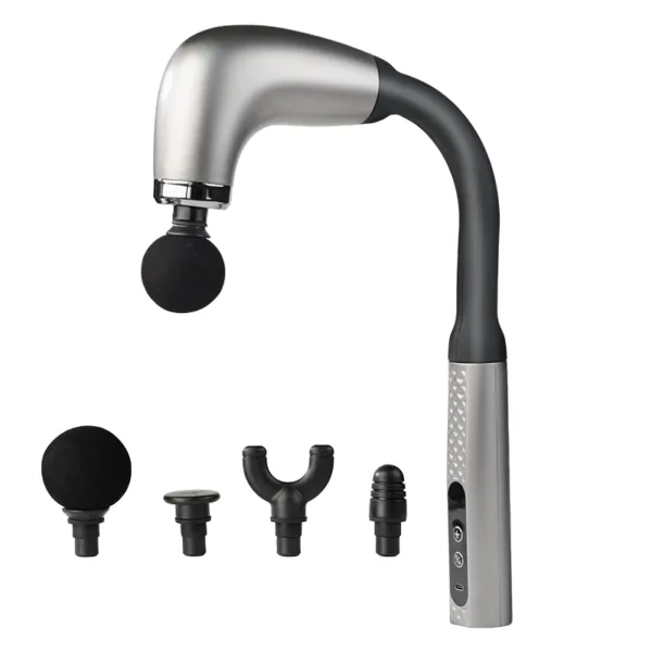 Pistolet de massage électrique avec poignée ergonomique et embouts interchangeables