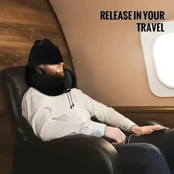 Coussin de voyage ergonomique en mousse à mémoire de forme – confort nuque et tête avion Casablanca