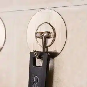 Crochets muraux autocollants inox pour ustensiles de cuisine, clés et accessoires suspendus