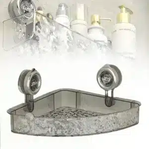 Étagère de coin murale avec ventouses puissantes pour salle de bain et cuisine au Maroc