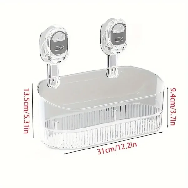 Étagère de rangement murale transparente fixée par ventouses – idéale pour salle de bain à Casablanca