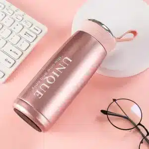 Gourde isotherme inox 360ml design UNIQUE pour femme – bouteille à eau colorée avec anse au Maroc