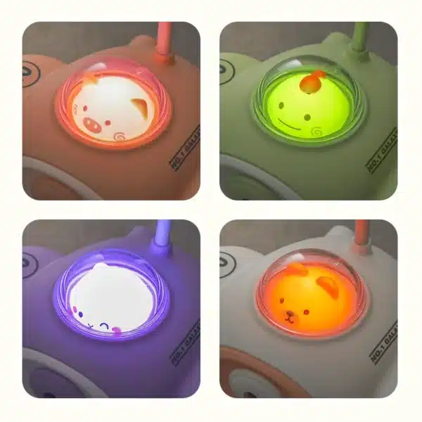 Lampe de bureau avion LED avec personnage lumineux et bras flexible