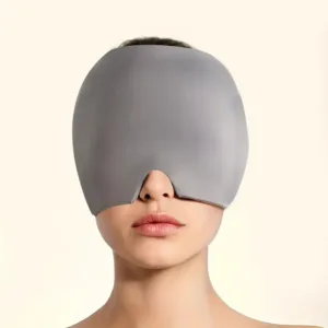 Masque anti migraine compressif noir pour soulager les céphalées, insomnie et douleurs oculaires – Maroc