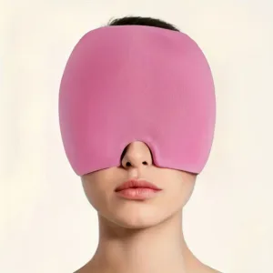 Masque anti migraine compressif noir pour soulager les céphalées, insomnie et douleurs oculaires – Maroc