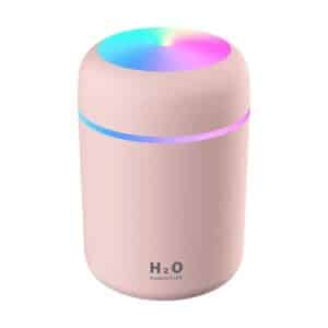 mini Humidificateur pour voiture USB avec lumière LED et vapeur froide