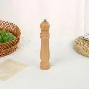 Moulin à poivre manuel en bois naturel avec broyeur réglable pour cuisine au Maroc