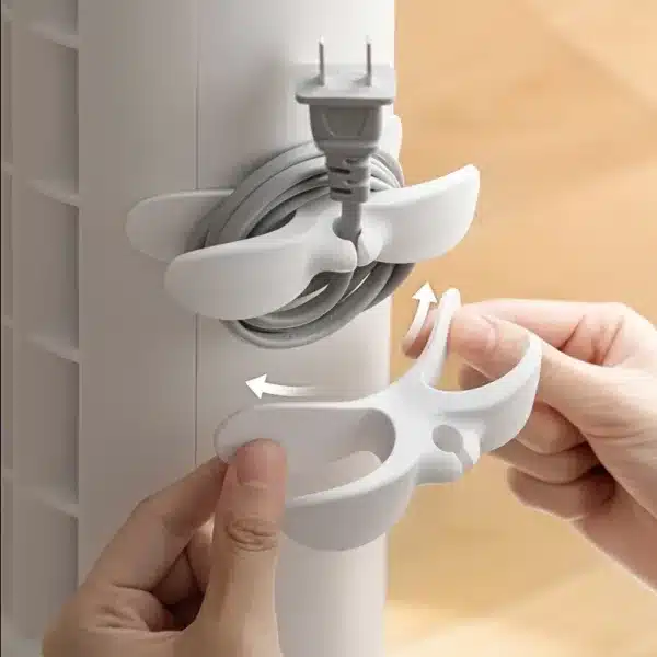 Organisateur de câbles auto adhésif en silicone pour électroménagers et accessoires