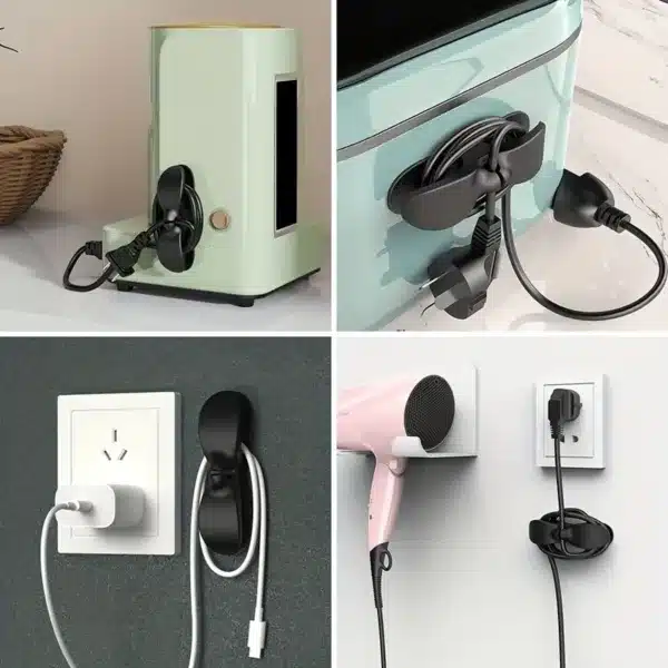 Organisateur de câbles auto adhésif en silicone pour électroménagers et accessoires