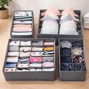 organisateur tiroir sous vetements avec boites compartimentees pour soutiens gorge chaussettes et cravates