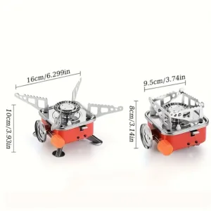 Réchaud à gaz pliable pour camping en plein air – cuisinière portable compacte avec support en acier inoxydable – Maroc