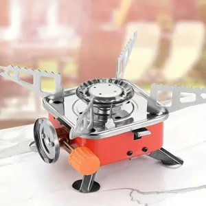 Réchaud à gaz pliable pour camping en plein air – cuisinière portable compacte avec support en acier inoxydable – Maroc