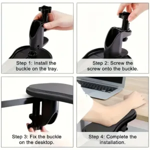 Repose-bras ergonomique pour bureau avec support réglable