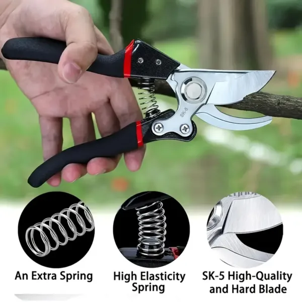 Sécateur de jardin professionnel avec lame SK-5 et poignée ergonomique pour taille précise au Maroc
