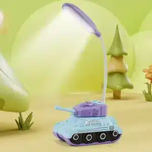 Veilleuse LED tank rechargeable pour enfant – lumière douce de nuit