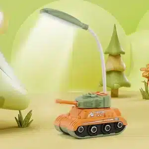 Veilleuse LED tank rechargeable pour enfant – lumière douce de nuit