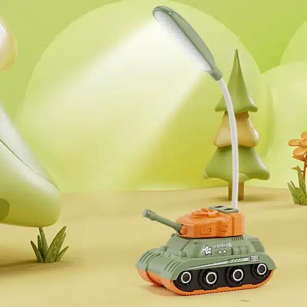 Veilleuse LED tank rechargeable pour enfant – lumière douce de nuit
