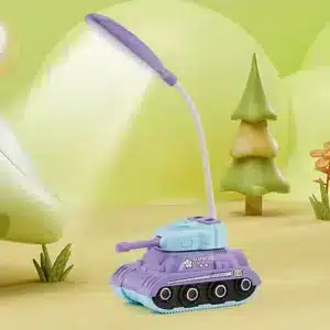 Veilleuse LED tank rechargeable pour enfant – lumière douce de nuit