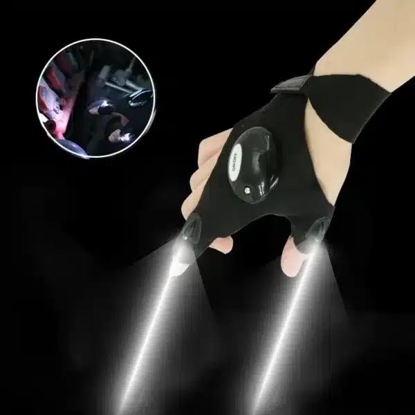 gant LED de réparation avec lampe intégrée aux doigts