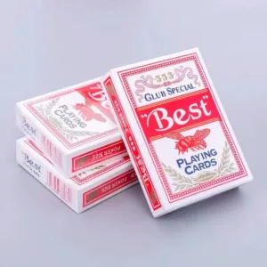 Cartes poker format standard dos rouge