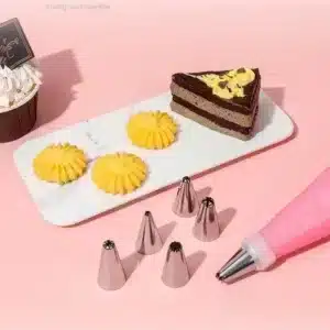 kit douilles pâtisserie inox avec poche réutilisable