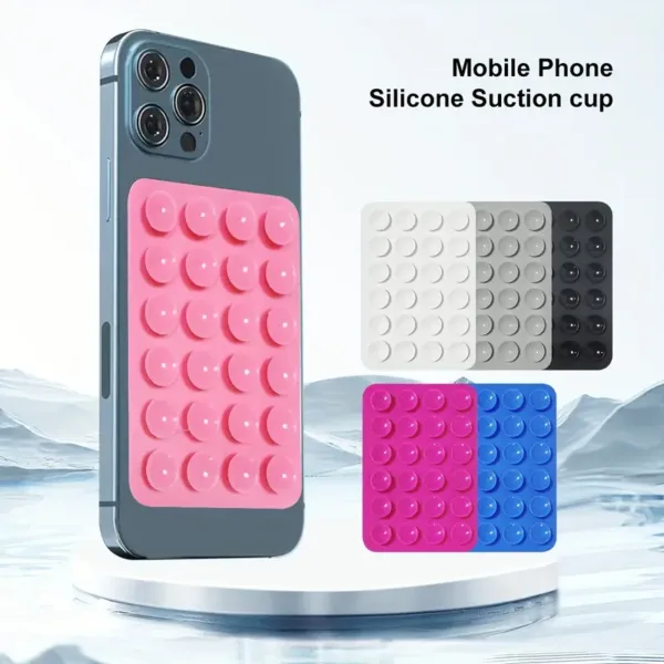Plaque ventouse silicone rose pour téléphone portable