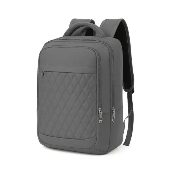 Sac à dos gris design matelassé imperméable - Maroc