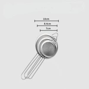 Passoires de cuisine en acier inoxydable superposées – tailles 7cm, 8,4cm et 10cm