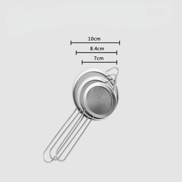 Passoires de cuisine en acier inoxydable superposées – tailles 7cm, 8,4cm et 10cm