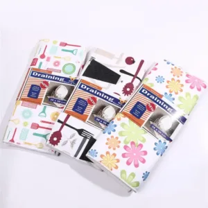 Tapis de drainage absorbant cuisine 38x50 cm motifs colorés