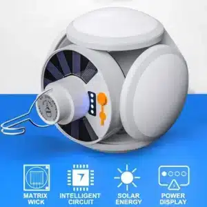 Ampoule LED solaire pliante portable
