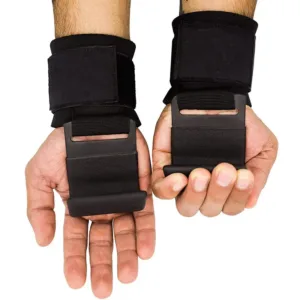 crochet de levage musculation avec sangle poignet pour haltérophilie et tirage lourd – accessoire de gym Maroc