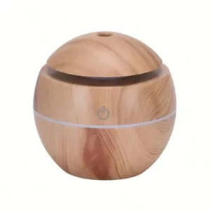 diffuseur huiles essentielles bois naturel clair et foncé avec vapeur pour aromathérapie maison ou bureau Maroc